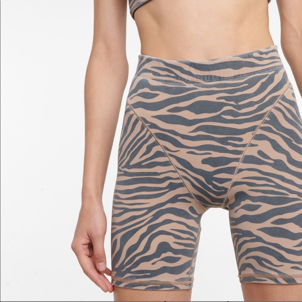 French Cut Biker Short - Washed Zebra